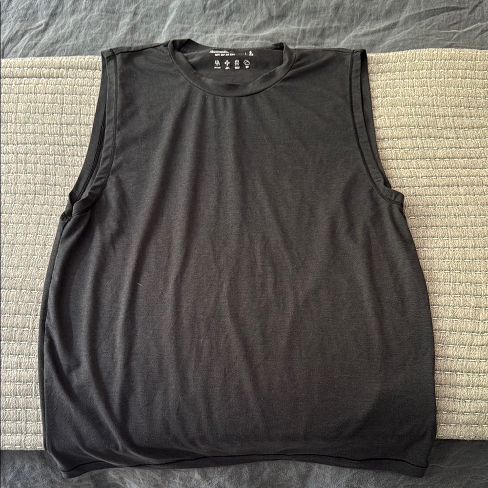 Abercrombie Air Knit Black Heather Sleeveless Top